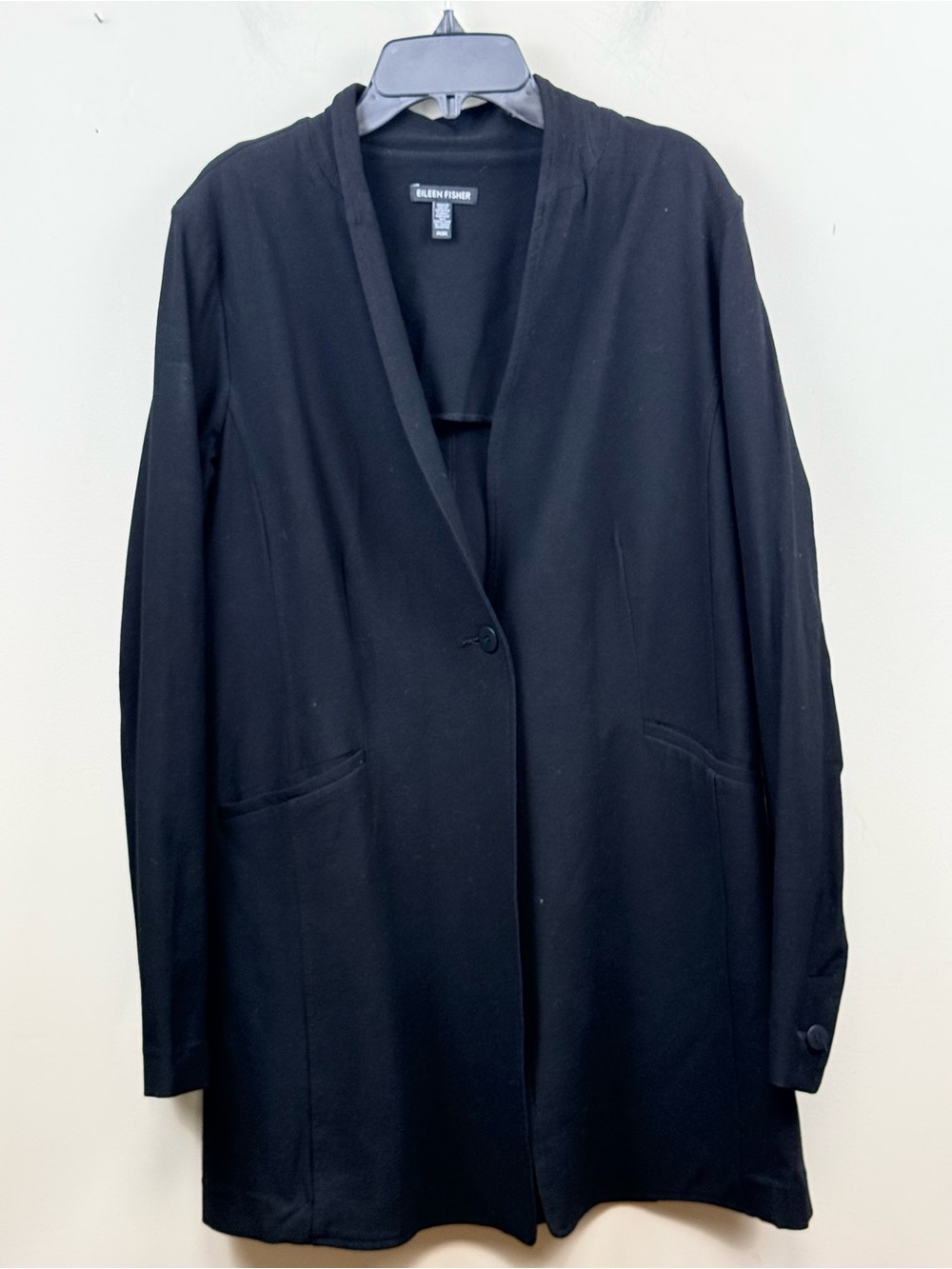 Eileen fisher black long blazer medium